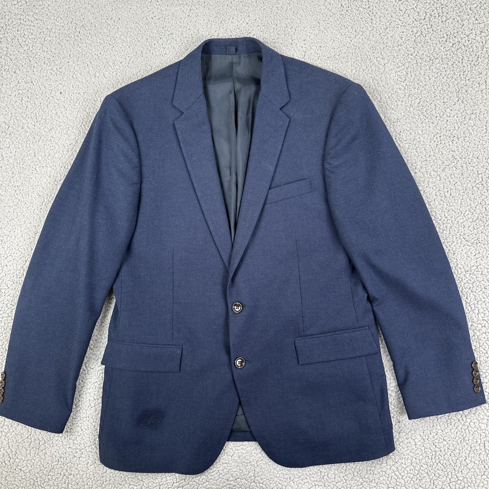 J Crew Thompson Flex Wool Blazer Men 42R Navy Blue Stretch Sport Coat Jacket